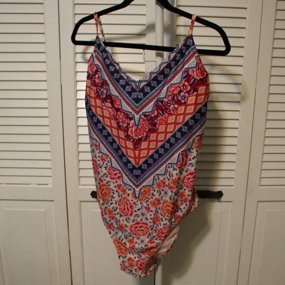 Floral Corset back Swimsuit